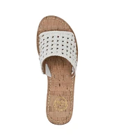White Mountain Women's Charges Platform Slide Wedge Sandals