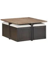 Dawnwood 40" Wood Square Cocktail Nesting Table, Created for Macy's