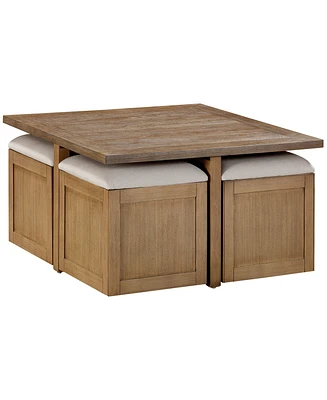 Dawnwood 40" Wood Square Cocktail Nesting Table, Created for Macy's