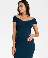 Seraphine Women's Off-The-Shoulder Knitted Maternity Dress