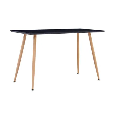 Dining Table Black and Oak 47.2"x23.6"x29.1" Mdf