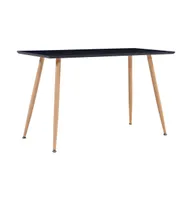 Dining Table Black and Oak 47.2"x23.6"x29.1" Mdf