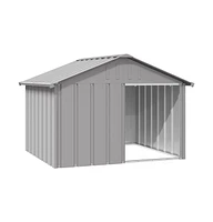 Dog House Gray 45.9"x40.6"x32.1" Galvanized Steel