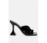 Women's Snatched Intertwined Toe Ring Heeled Sandals