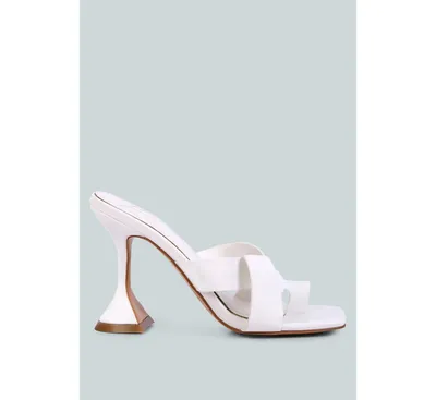 Womens Snatched Intertwined Toe Ring Heeled Sandals