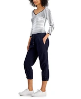 Nautica Jeans Women's Cotton Roll-Tab Utility Pants