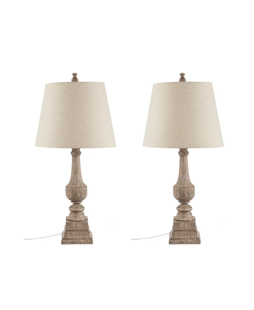 Martha Stewart Provencal 29" H Resin Table Lamp, Set of 2