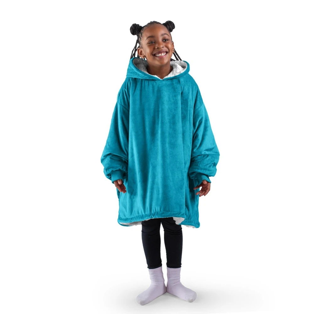 Bare Homey B-Cozy Youth Sherpa Fleece Wearable Blanket