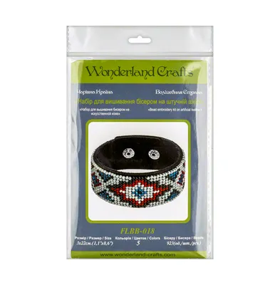 Bead embroidery kit on artificial leather Bracelet