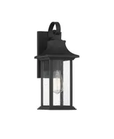 Hancock 1-Light Outdoor Wall Lantern in Matte Black