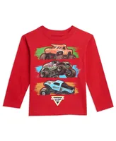 Monster Jam 2 Pack Long Sleeve Boys Graphic T-Shirts Multicolored Toddler|Child