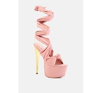 Bauble High Heeled Lace Up Sandals