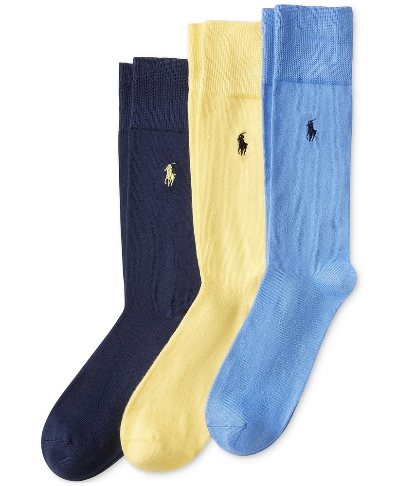 Polo Ralph Lauren Men's 3 Pack Super-Soft Dress Socks