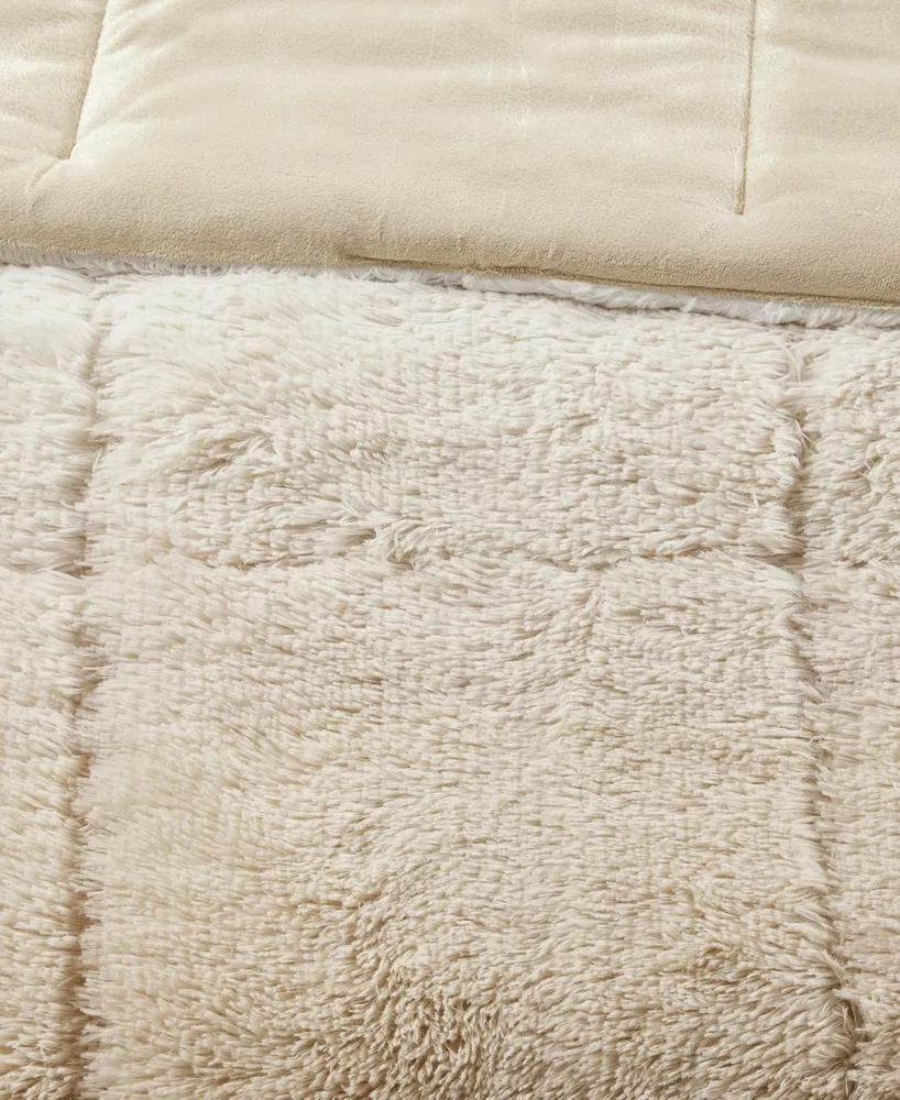 Intelligent Design Brielle Ombre Shaggy Faux Fur 3-Pc. Comforter Set, King/California King