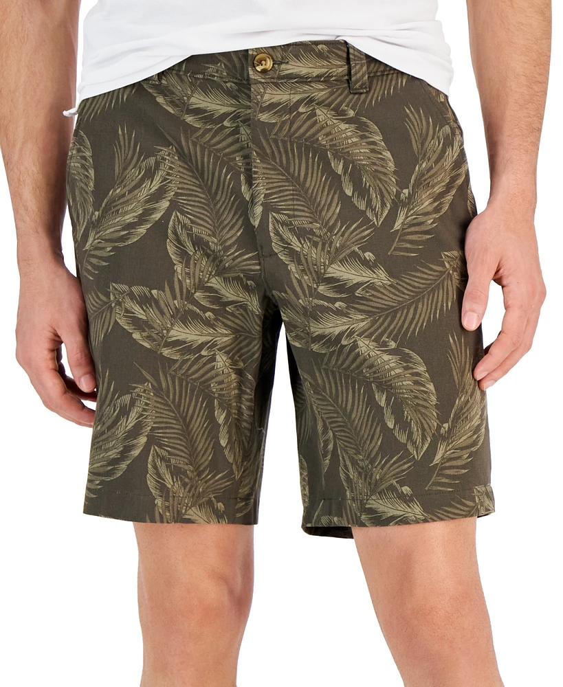 Club Room Men's Lena Leaf Print 9" Shorts, Created for Macy's