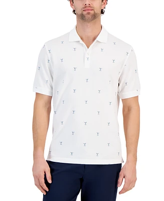 Club Room Men's Martini Graphic Pique Polo Shirt, Created for Macy's