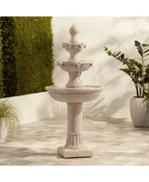 Stafford Italian Outdoor Floor Bubbler Fountain and Waterfalls 48" High 3 Tiered Basins for Yard Garden Patio Backyard Deck Home Lawn Porch House Rela