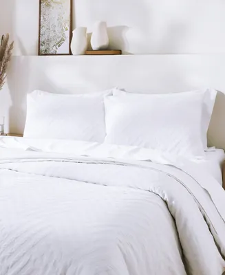 3-Piece Duvet Cover Set, Luxury 100% Cotton King Comforter with 2 Pillow Shams, Button Closure, Corner Ties by California Design Den