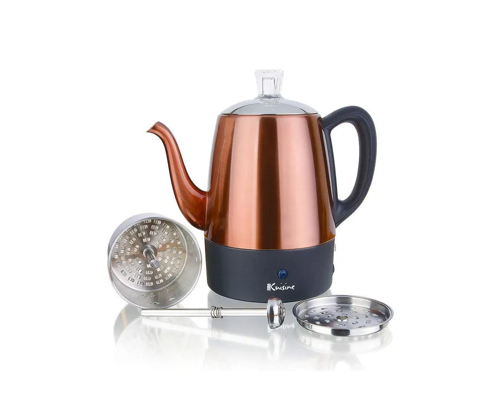 Electric 4 Cup Percolator- Copper Finish - 800 Watts