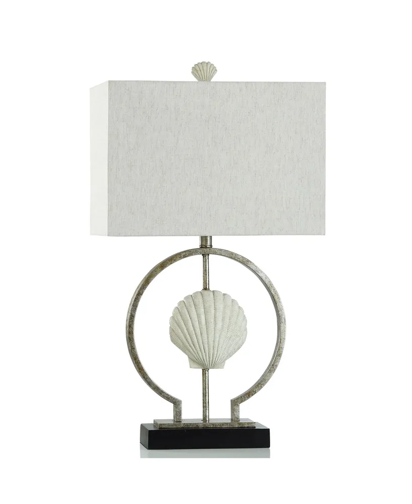 30.25" Aleutian Style Floated Seashell Rustic Coastal Table Lamp