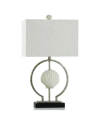 30.25" Aleutian Style Floated Seashell Rustic Coastal Table Lamp