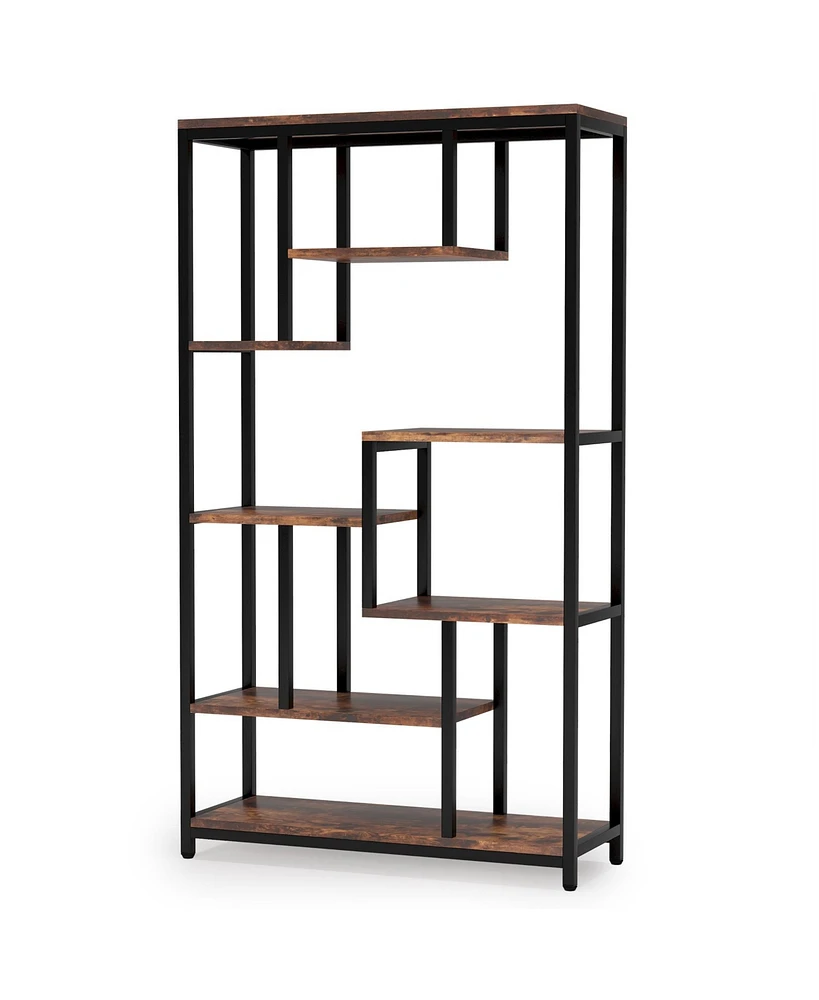 Tribesigns 6-Tier Indoor Plant Stand, 70.86-Inch Tall Industrial Plant Stand Heavy-Duty Freestanding Display Shelf for Indoor, Balcony, Garden (Rustic