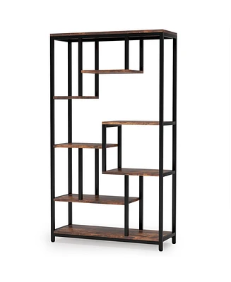 Tribesigns 6-Tier Indoor Plant Stand, 70.86-Inch Tall Industrial Plant Stand Heavy-Duty Freestanding Display Shelf for Indoor, Balcony, Garden (Rustic