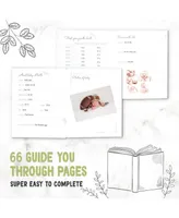 KeaBabies Sketch Baby Memory Book, Books for New Parents, Milestone Journal, 66 Pages Scrapbook Girl