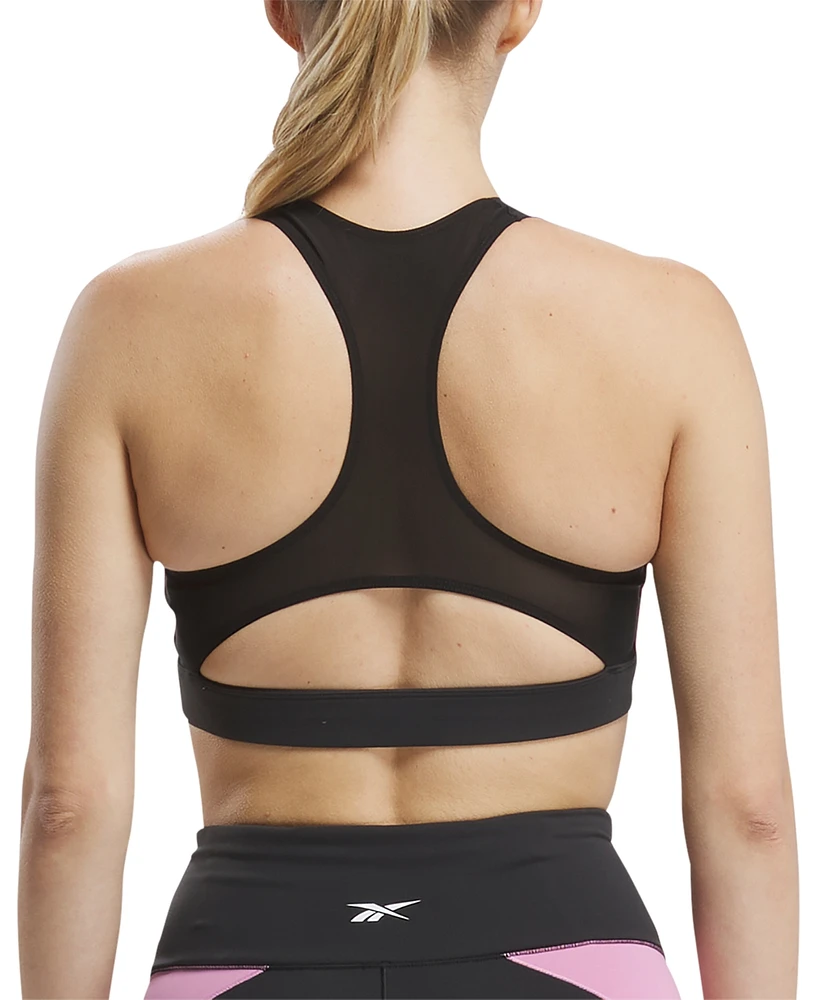 Reebok Women's Active Lux Racerback Colorblocked Sports Bra