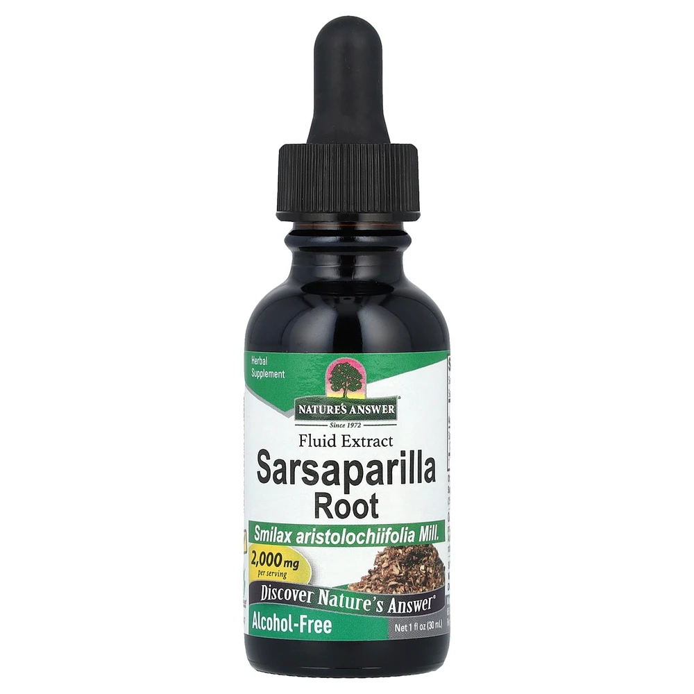 Nature's Answer Sarsaparilla Root Fluid Extract Alcohol-Free 2 000 mg - 1 fl oz (30 ml) - Assorted Pre