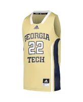 Big Boys adidas #22 Gold Georgia Tech Yellow Jackets Swingman Jersey