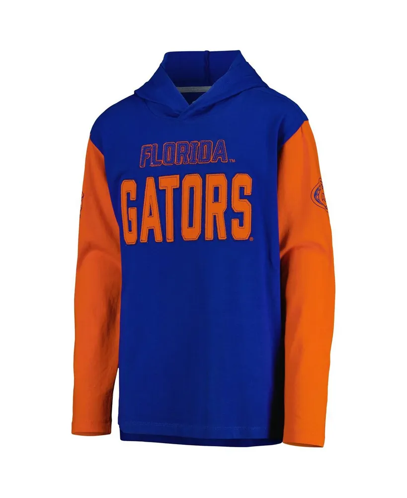 Big Boys Royal Florida Gators Heritage Hoodie Long Sleeve T-shirt