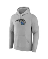 Men's Fanatics Heather Gray Orlando Magic Primary Logo Pullover Hoodie