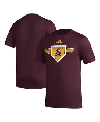 Men's adidas Maroon Arizona State Sun Devils 2023/24 Aeroready Homeland Plate Pregame T-shirt