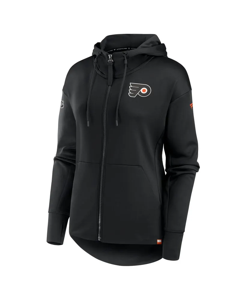 Women's Fanatics Black Philadelphia Flyers Authentic Pro Scuba Full-Zip Hoodie