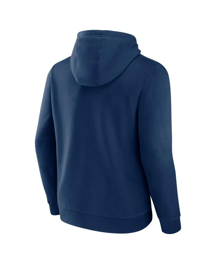 Men's Fanatics Navy Houston Texans Between the Pylons Pullover Hoodie