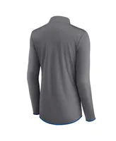 Women's Fanatics Gray Florida Gators Corner Quarter-Zip Top