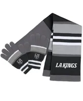 Women's Wear by Erin Andrews Los Angeles Kings Stripe Glove and Scarf Set