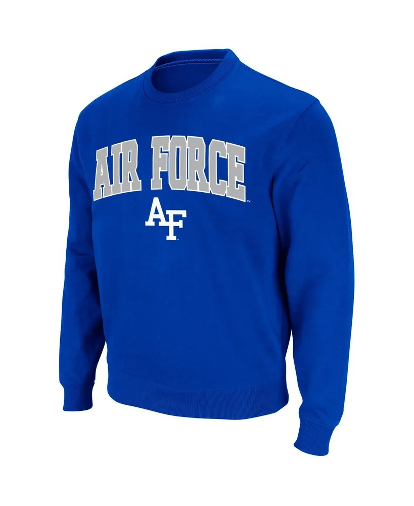 Men's Colosseum Royal Air Force Falcons Arch & Logo Pullover Sweatshirt