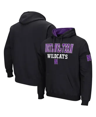 Men's Colosseum Black Northwestern Wildcats Sunrise Pullover Hoodie