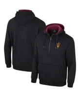 Men's Colosseum Black Arizona State Sun Devils Half-Zip Hoodie