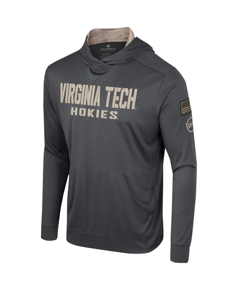 Men's Colosseum Charcoal Virginia Tech Hokies Oht Military-Inspired Appreciation Long Sleeve Hoodie T-shirt