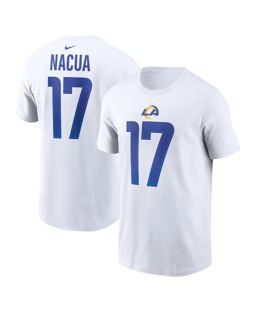 Men's Nike Puka Nacua White Los Angeles Rams Player Name and Number T-shirt