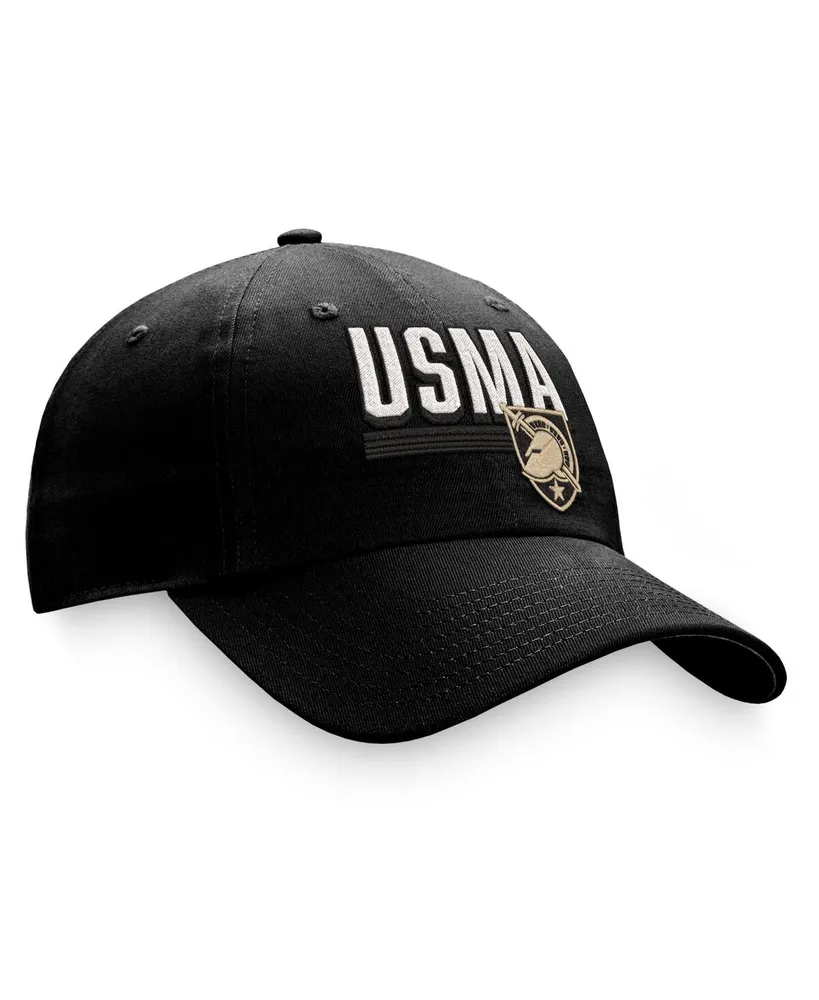 Men's Top of the World Black Army Black Knights Slice Adjustable Hat