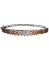 Le Vian Ombre Chocolate Diamond Cluster Bangle Bracelet (3-1/2 ct. t.w.) 14k Rose Gold (Also Available Yellow or White Gold)