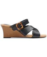 Clarks Women's Kyarra Judi Strappy Slip-On Wedge Sandals