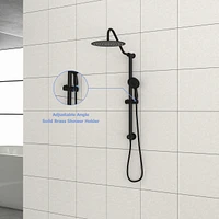 Matte Black 10" Shower System with 5 Function Hand Shower