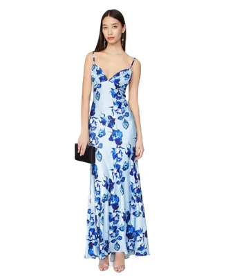 Mac Duggal Women's Floral Print Cami Slip Gown