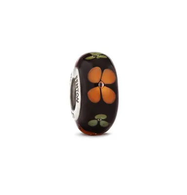Fenton Glass Jewelry: Butterfly Blossoms Glass Charm - Multi