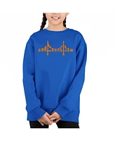 San Francisco Bridge - Big Girl's Word Art Crewneck Sweatshirt